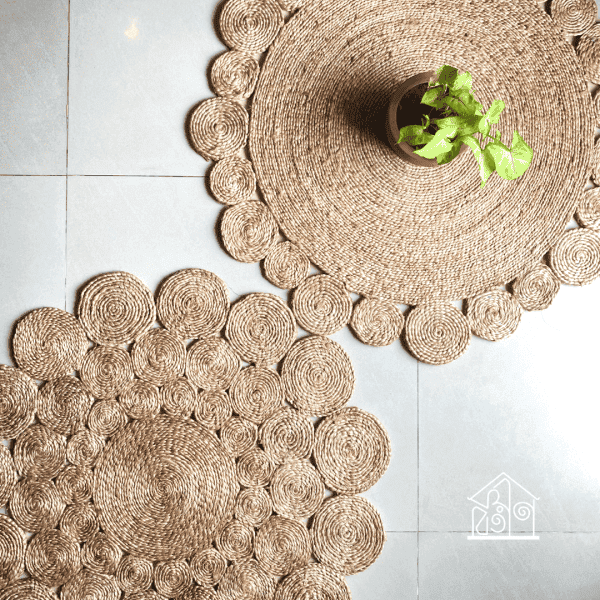 Round Jute Floor Mat