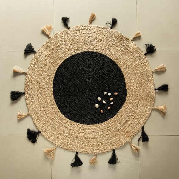 Black Moon Jute Rug