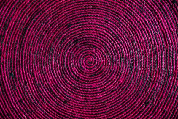 Pink Spiral Jute Rug (round) - Image 2